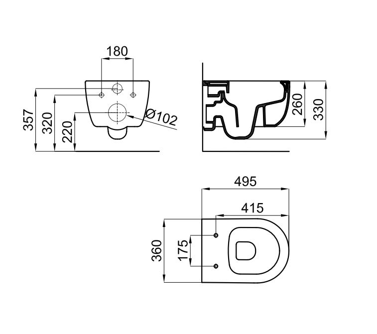 noken-acro-compact-wh-pan-rimless-49cm
