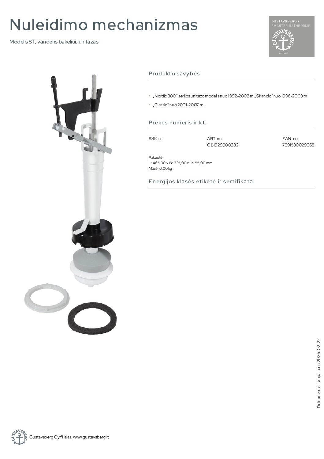 Nuleidimo mechanizmas