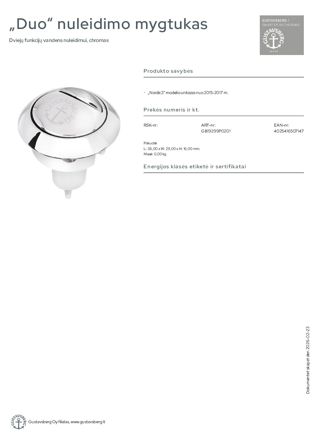 „Duo“ nuleidimo mygtukas