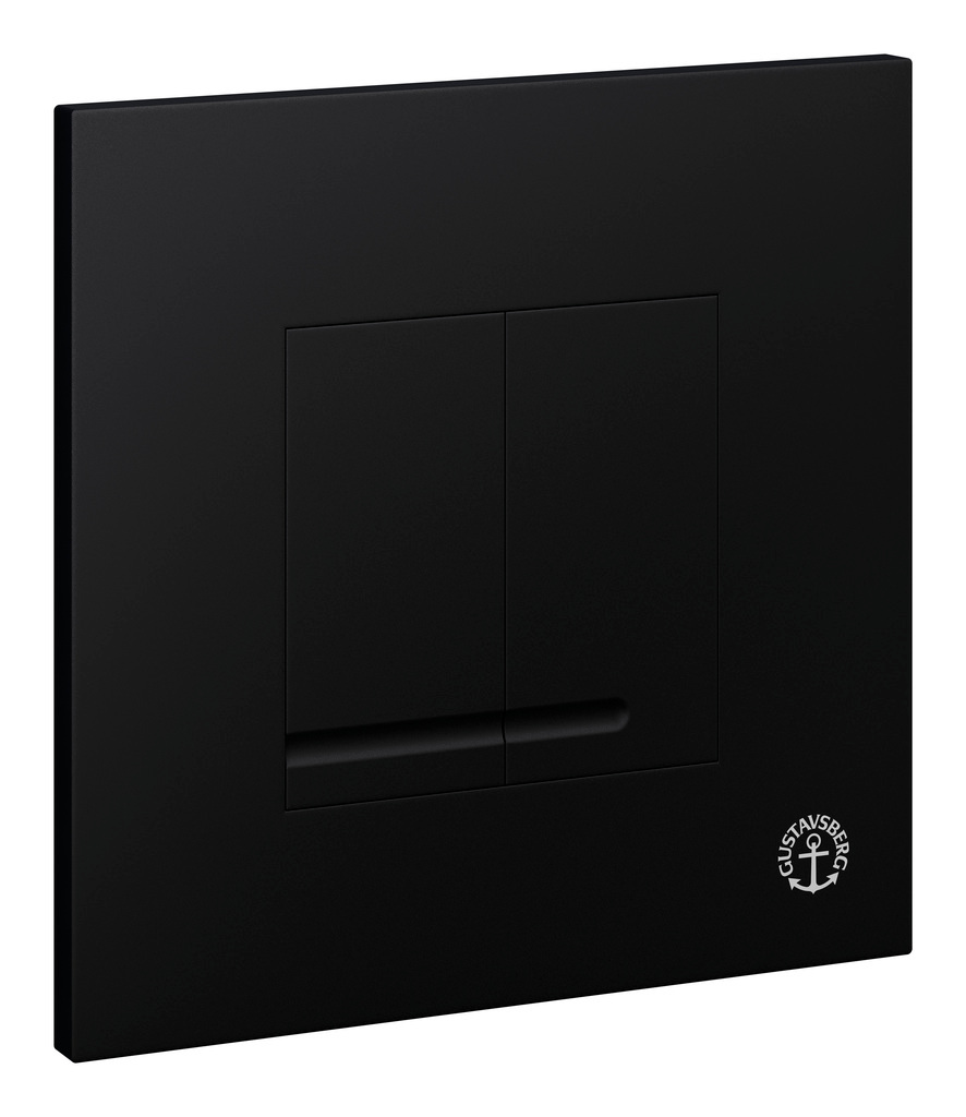 Gustavsberg_Fixture_flush_butto__XS_square_matte_black_duo