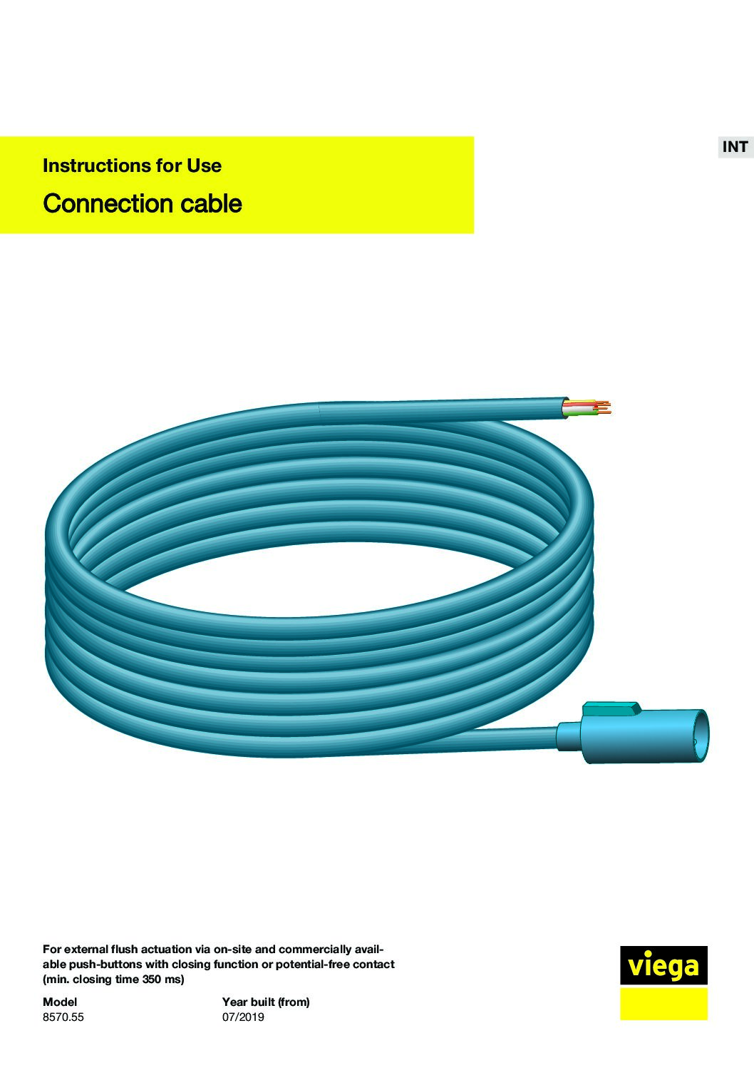 Connection cable - 8570.55 - V2 - lt - LT