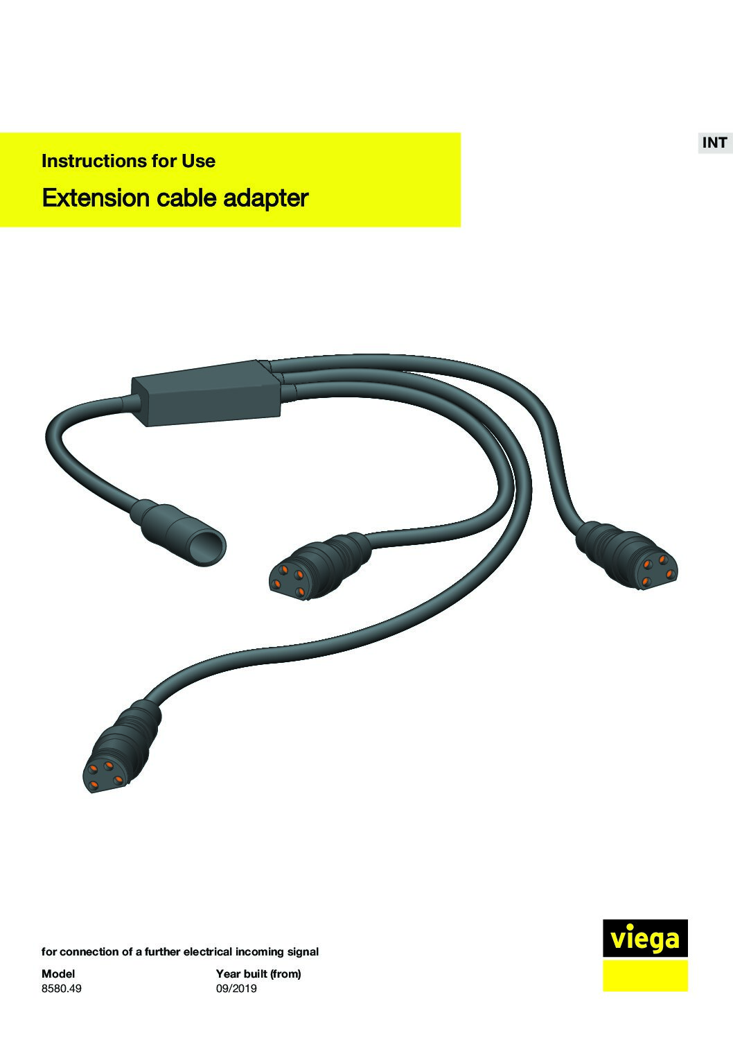 Extension cable adapter - 8580.49 - V1 - lt - LT