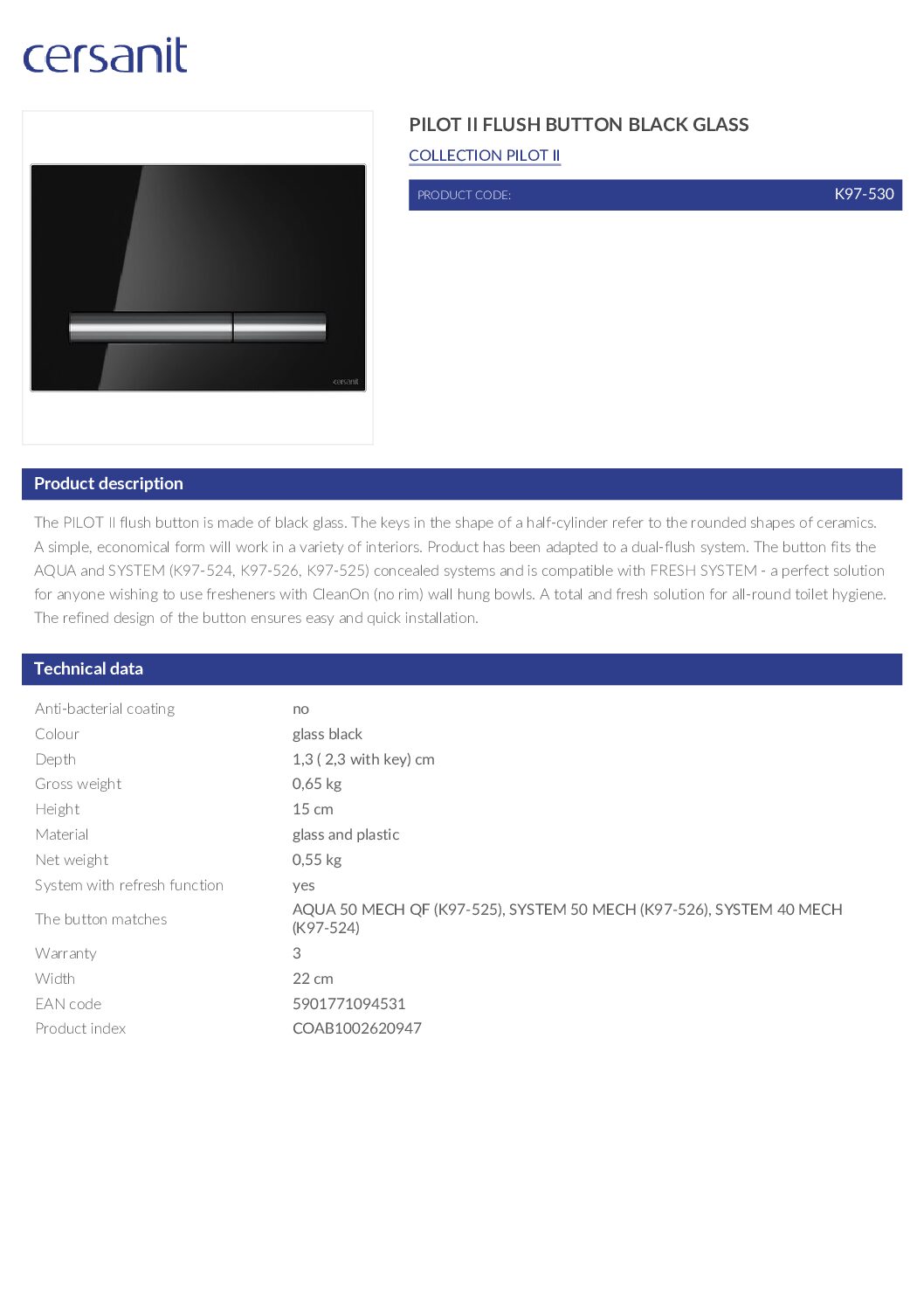 cersanit_pilot_ii_flush_button_black_glass